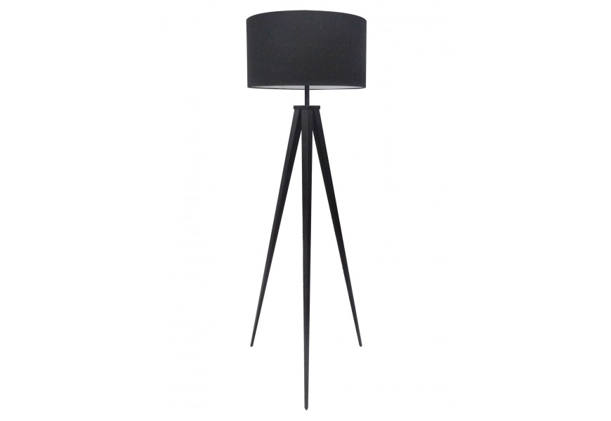 Designová stojací retro lampa Tripod černá