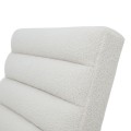 Luxusní designové obloukové křeslo Ark s černým kovovým rámem a krémovým bouclé potahem na opěrce a sedáku 96 cm