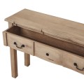Luxusní vintage konzolový stolek Antiquites Francaises se šuplíkem z masivního dřeva v naturální hnědé barvě 120 cm