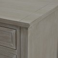 Luxusní venkovský konzolový stolek Elmont se čtyřmi zásuvkami v šedé barvě a úzkýma nohama 110 cm