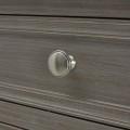 Luxusní venkovský konzolový stolek Elmont se čtyřmi zásuvkami v šedé barvě a úzkýma nohama 110 cm