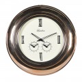 Art deco nástěnné hodiny Globe s bronzovým rámem se třemi ciferníky pro světový čas 53 cm