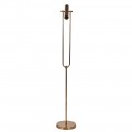 Luxusní glamour stojací lampa Savera ve zlatém provedení s minimalistickým válcovitým kovovým stínítkem 147 cm