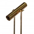 Luxusní glamour stojací lampa Savera ve zlatém provedení s minimalistickým válcovitým kovovým stínítkem 147 cm