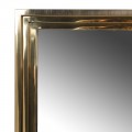 Art deco obdélníkové závěsné zlaté zrcadlo Cascade s kaskádovým kovovým rámem 110 cm