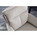 Designová moderní otočná židle Dover s béžovým čalouněním a černýma nohama 93cm