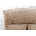 Designová retro otočná židle Dover s prošívaným čalouněním v béžově šedé barvě 92 cm
