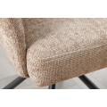 Designová retro otočná židle Dover s prošívaným čalouněním v béžově šedé barvě 92 cm