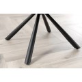 Designová retro otočná židle Dover s šedým čalouněním a opěrkami na ruce 92 cm