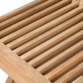Designová masivní skládací zahradní židle Maluku se světle hnědého teakového dřeva s lamelovou výplní 100 cm