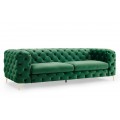 Chesterfield luxusní sedačka Freya tmavozelená 240cm
