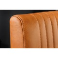 Industriální konzolová jídelní židle Inspirativo s retro oranžovým koženým potahem a černou konzolovou konstrukcí 88 cm