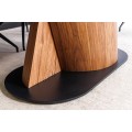 Moderní rozkládací obdélníkový jídelní stůl Hoal se zeleno-béžovou mramorovou deskou a designovou ořechovou nohou 180-260 cm