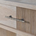 Luxusní koloniální čtyřdveřový příborník Kamila z masivního dubového dřeva se čtyřmi zásuvkami a vroubkovaným povrchem 210 cm