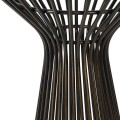 Luxusní industriální skleněný kulatý bronzový příruční stolek Hour s kovovou konstrukcí ve tvaru přesýpacích hodin 58 cm