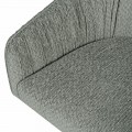 Moderní zelená designová jídelní židle Opera s čalouněním a řasením s kuželovou podstavou 84 cm