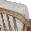 Luxusní retro dvoumístná sedačka Armonia z jasanového dřeva s vídeňským výpletem a šedým čalouněním 120 cm
