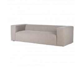 Luxusní moderní čtyřmístná sedačka Eleganza obdélníková s taupé šedým potahem s plstěným designem 250 cm