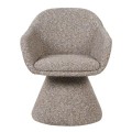 Designová čalouněná jídelní židle Cone s béžovým melírovaným potahem s kuželovou nohou 80 cm Designová čalouněná jídelní židle Cone s béžovým melírovaným potahem s kuželovou nohou 80 cm
