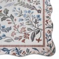 Designový vintage koberec Florence s florálním motivem a vlnkovanými okraji s krémovým podkladem 300 cm