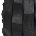 Moderní designová stolní lampa Coalwood v černé barvě s vyřezávanou podstavou s geometrickým vzorem ze dřeva 90 cm Moderní designová stolní lampa Coalwood v černé barvě s vyřezávanou podstavou s geometrickým vzorem ze dřeva 90 cm