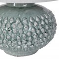 Moderní designová stolní lampa Gladis se světlou modrou keramickou podstavou s reliéfním zdobením a bílým stínítkem 53 cm Moderní designová stolní lampa Gladis se světlou modrou keramickou podstavou s reliéfním zdobením a bílým stínítkem 53 cm