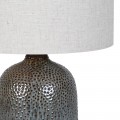Designová keramická stolní lampa Kloss s plastickým tečkovaným zdobením a reaktivním glazurem v modré a hnědé barvě 57 cm Designová keramická stolní lampa Kloss s plastickým tečkovaným zdobením a reaktivním glazurem v modré a hnědé barvě 57 cm