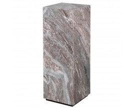Luxusní moderní mramorový hnědo šedý podstavec Aureliola v kvádrovém tvaru 86 cm
