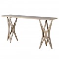 Luxusní moderní konzolový stolek Estrella s designovýma nohama ve světle hnědé barvě 175 cm