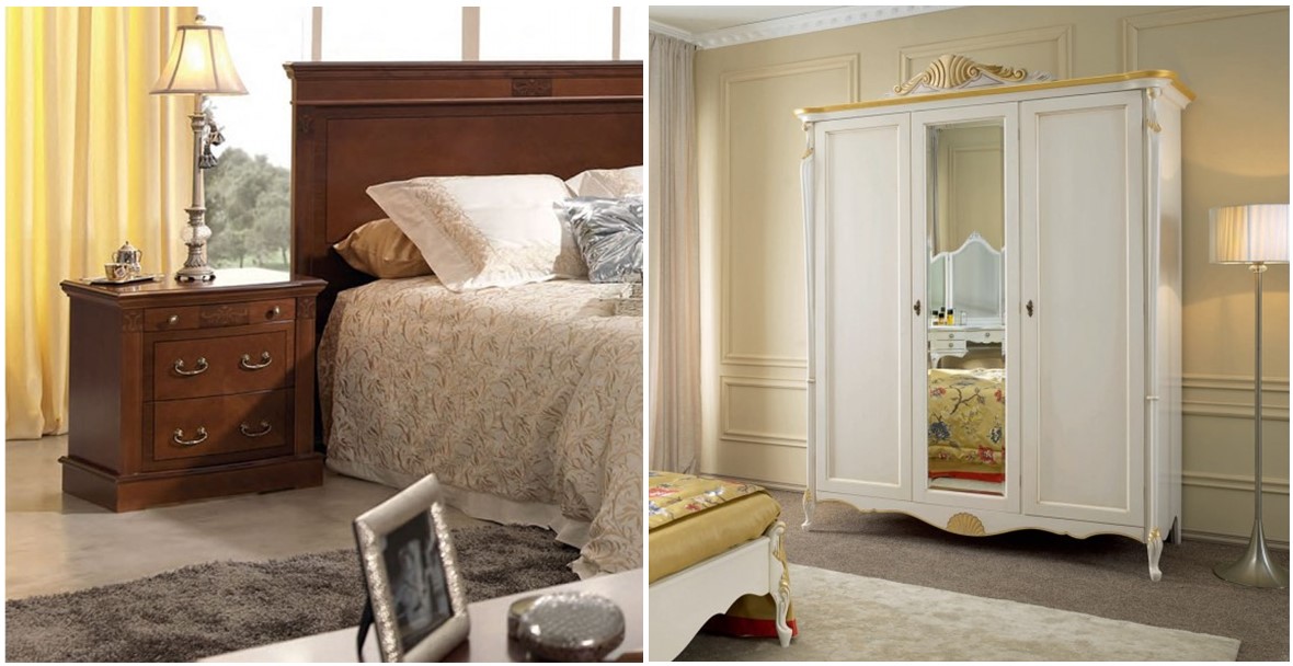 Luxusný rustikálny nábytok do klasickej spálne