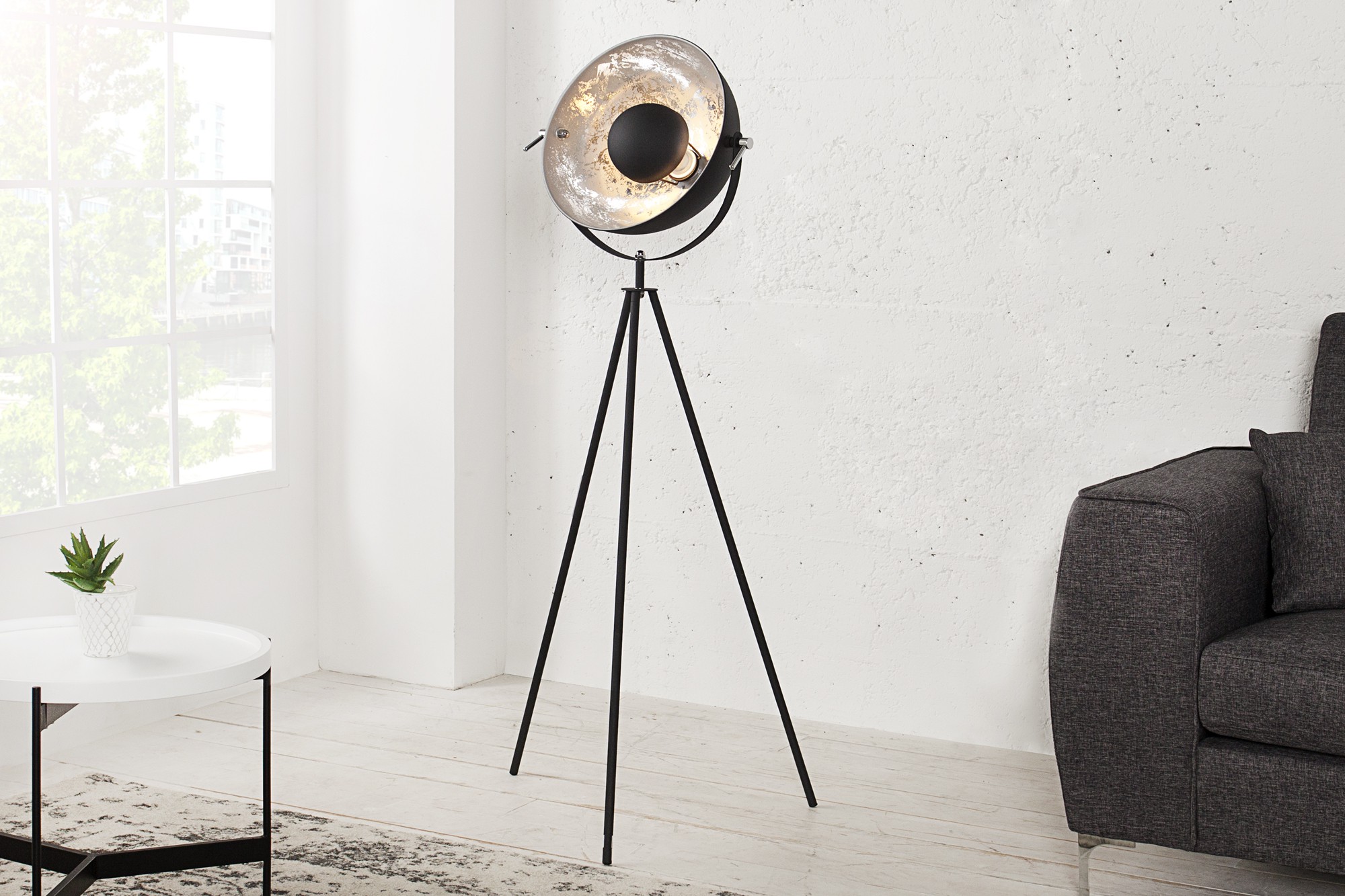 Estila Originální Moderní stojací lampa Studio 140 cm