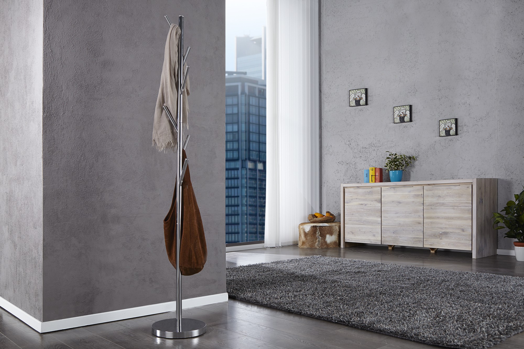 Estila Moderní designový věšák Tree chrom