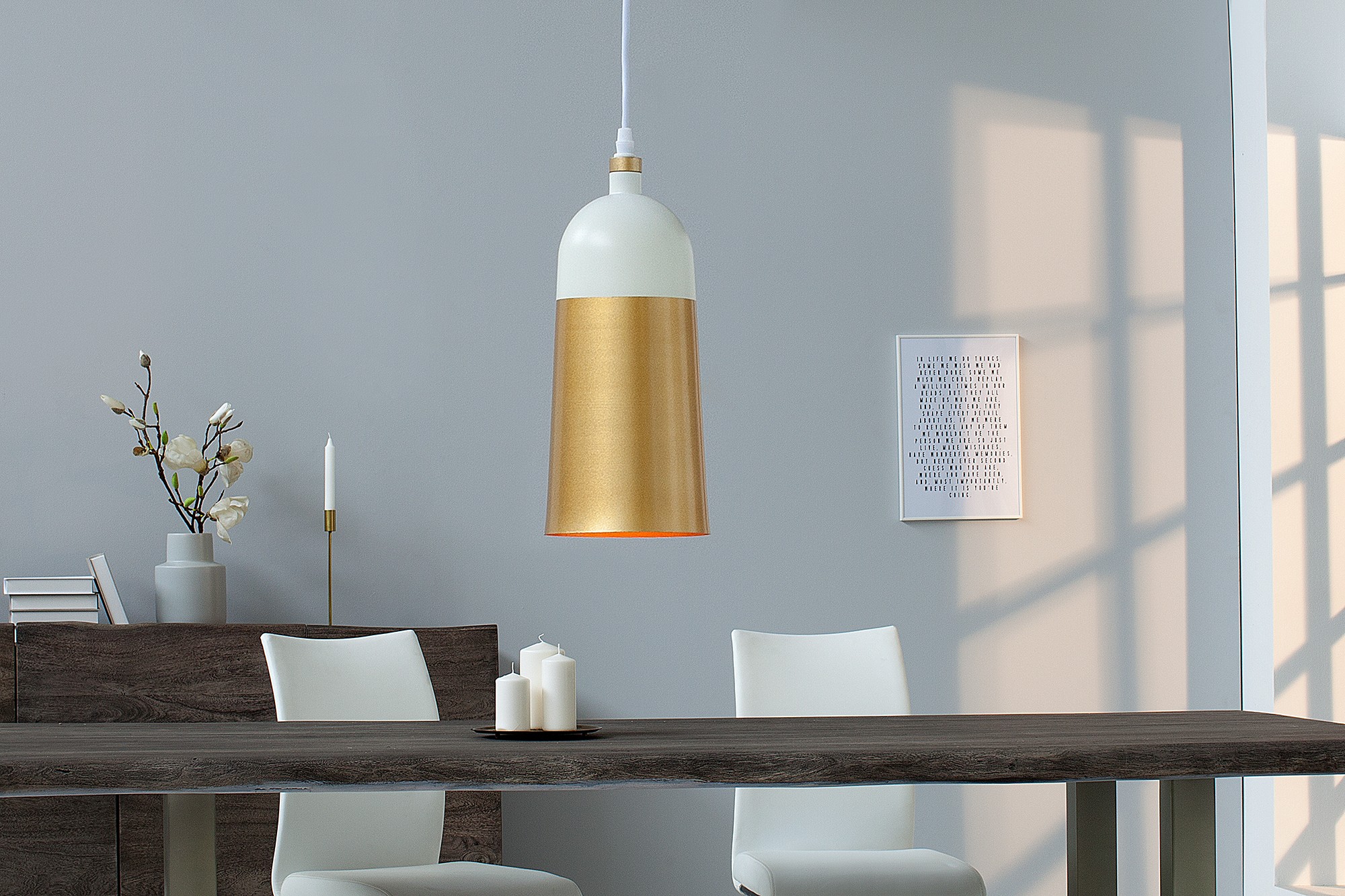 Estila Designová závěsná lampa Modern Chic zlatá