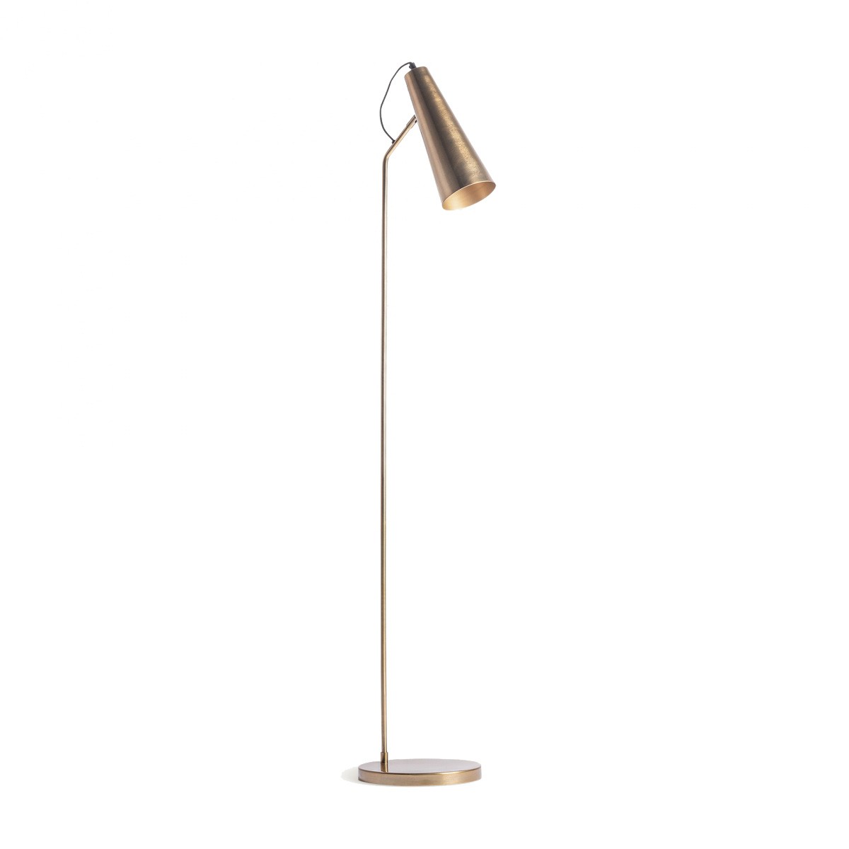 Estila Designová stojací lampa Amira II v art deco stylu zlaté barvy s konstrukcí z kovu 164cm